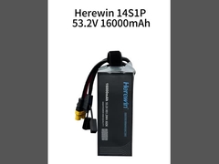 Herewin 14S1P 16Ah 53.2V Soft Pack Drone Bateria 25C taxa de descarga