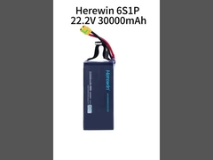 Aqui está o 6S1P 30000mAh LiPo Pouch Cell Battery Pack 22,2V