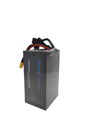 comprar Bateria de UAV de alta tensão com pacote suave 45,6V 30000mAh 25C LiHv Bateria de drone Herewin 12S Fabricação em linha