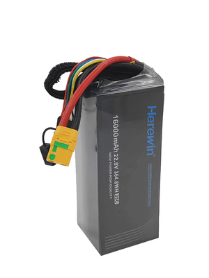 6S1P 16000mAh 22.8V 25C Herewin Baterias LiHv Drone Bateria Pack Para UAVs