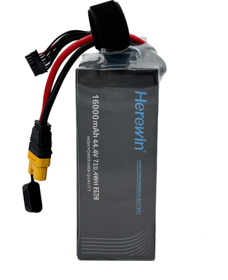 16000mAh 12S 44.4V 25C Bateria de célula de bolsa LiPo Herewin Bateria de UAV