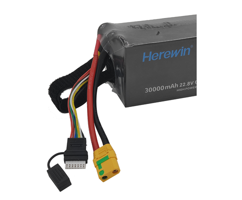 22.8V 30000mAh Bateria UAV de Alta Voltagem PackPouch Cell Herewin 6S1P Bateria de Drone