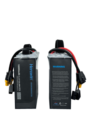 Bateria para drones UAV Herewin 14S1P 51.8V 16000mAh 25C Soft Pack LiPo Bateria para drones