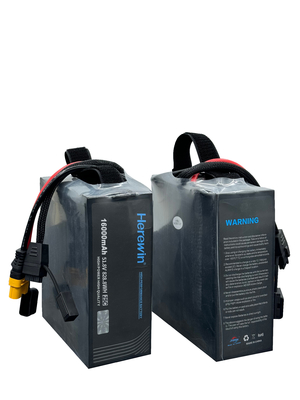 Herewin 14S1P 16Ah 51.8V LiPo Pouch UAV bateria 25C Alta taxa de descarga