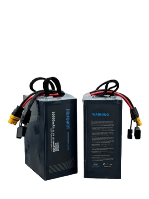 30000mAh Herewin Inteligente Bateria de Voo 14 S 51.8 V 25C LiPo UAV Bateria em Soft Pack