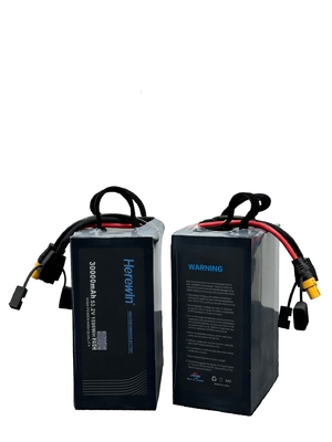 14S 53.2V 25C LiPo Soft Pack Drone Bateria 30000mAh Herewin Uav Baterias Lipo