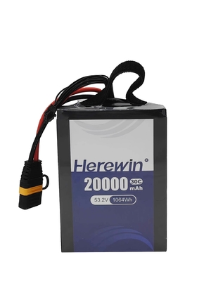 Drone Lipo Bateria Herewin 20000mAh 53.2 V Soft Pack Drone Agri UAV Bateria Pack
