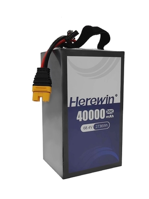 Alta taxa de descarga 30C Herewin Bateria de estado semi-sólido 18S 68.4V 40000mAh