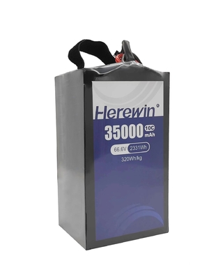Herewin Bateria Semi Solid 18S 66.6V 35000mAh Bateria Soft Pack de qualidade confiável
